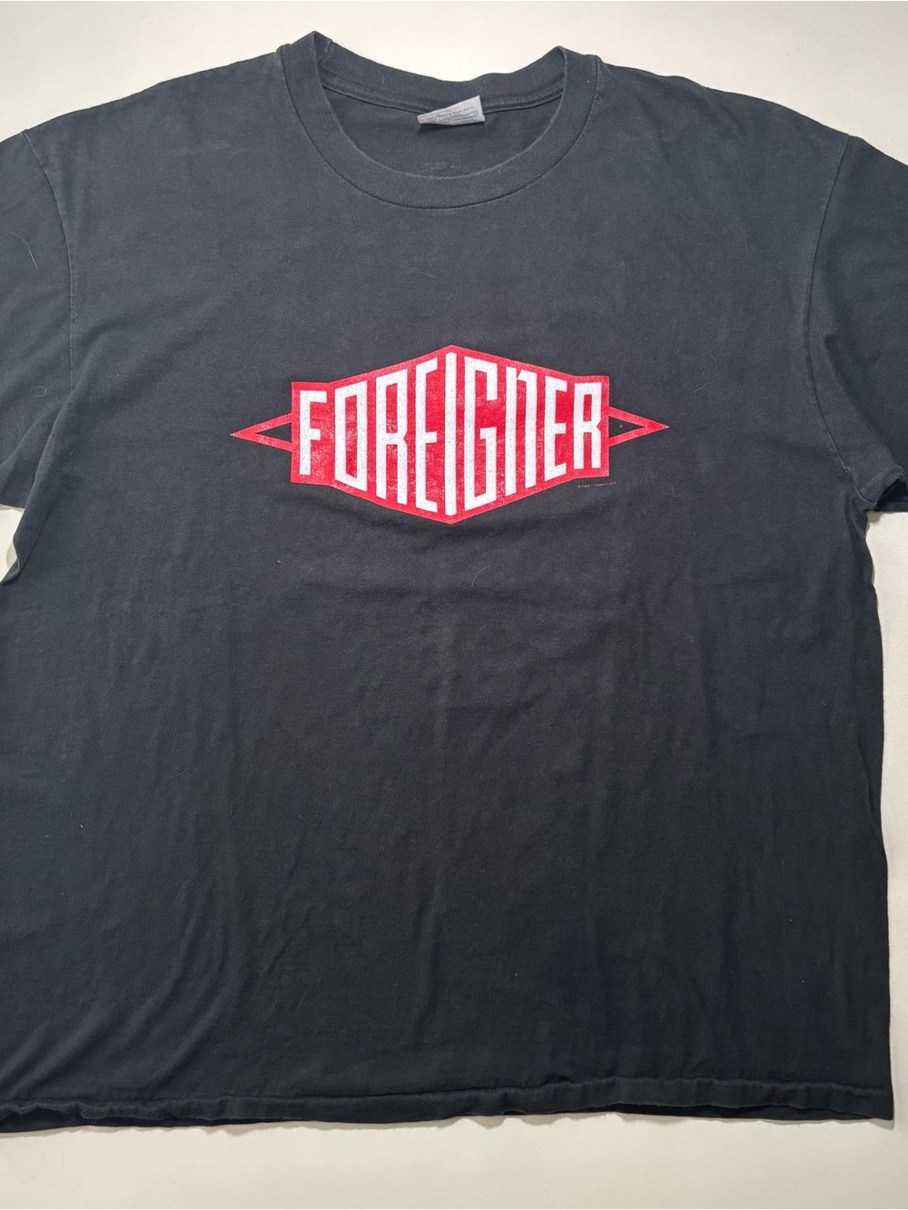 Vintage 1991 FOREIGNER unusual heat rock band world tour single stitch shirt